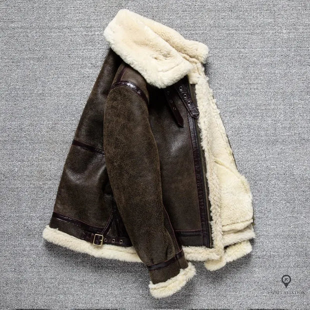 Blouson d'hiver en cuir véritable | Esprit-Aviation