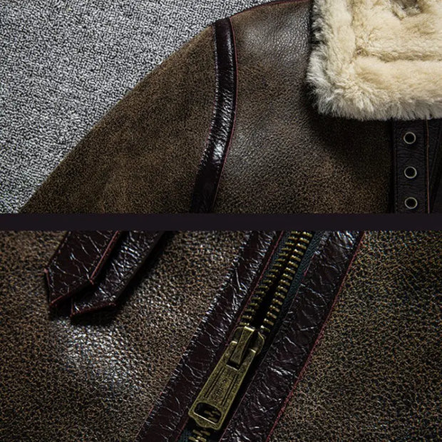 Blouson d'hiver en cuir véritable | Esprit-Aviation