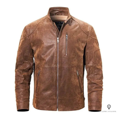 Blouson de Pilote en Cuir Esprit-Aviation