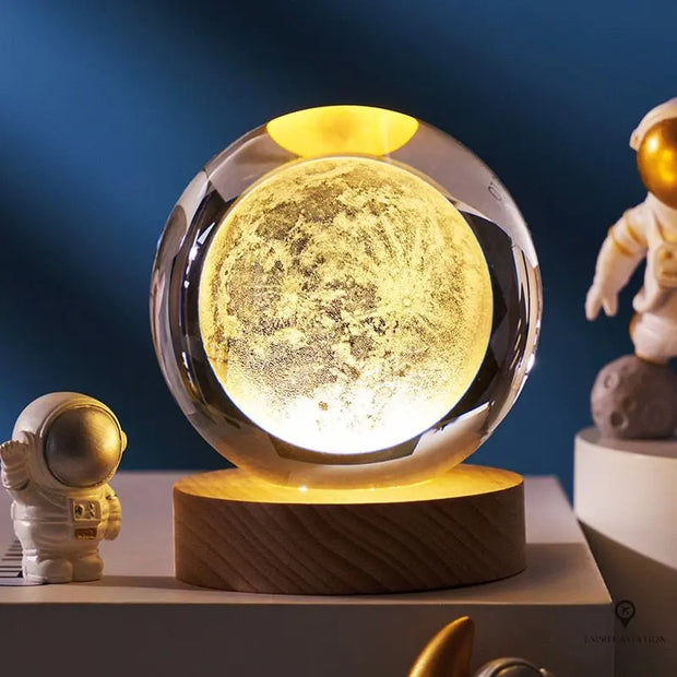 Boule de cristal 3D gravée | Esprit-Aviation