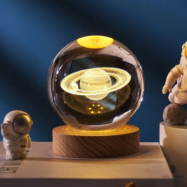 Boule de cristal 3D gravée | Esprit-Aviation