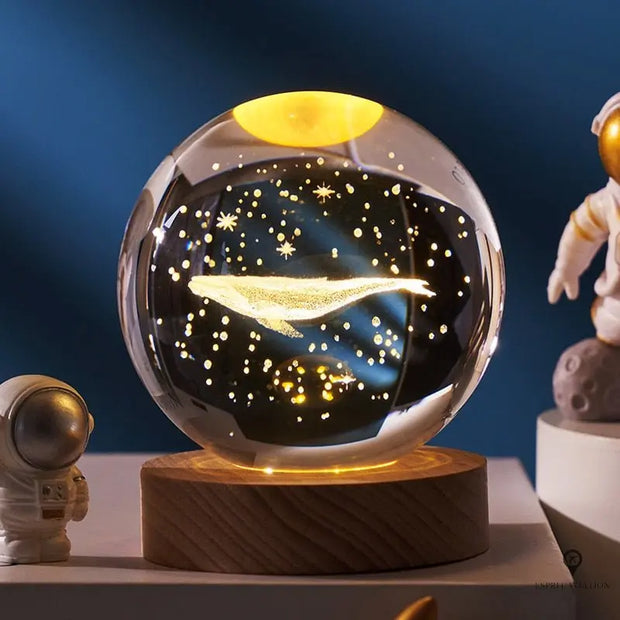 Boule de cristal 3D gravée | Esprit-Aviation