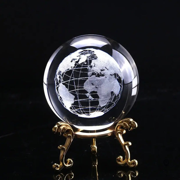 Boule de cristal gravée au laser 3D | Esprit-Aviation