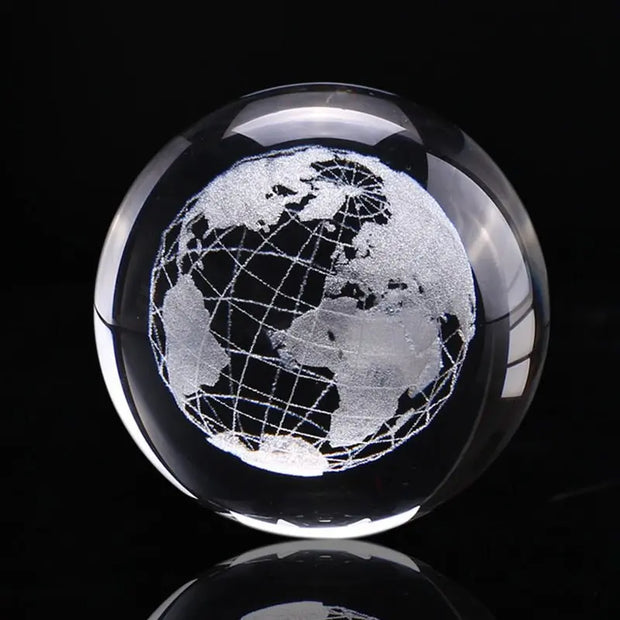 Boule de cristal gravée au laser 3D | Esprit-Aviation