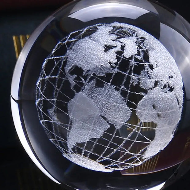 Boule de cristal gravée au laser 3D | Esprit-Aviation