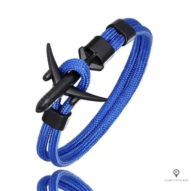 Bracelet Aviateur Avion Bleu Esprit-Aviation