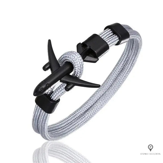 Bracelet Aviateur Avion Gris Esprit-Aviation
