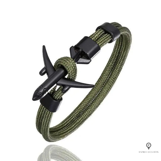 Bracelet Aviateur Avion Kaki Esprit-Aviation