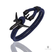 Bracelet Avion Bleu et Noir Esprit-Aviation