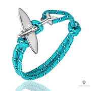 Bracelet Avion Corde Bleu et Vert Esprit-Aviation