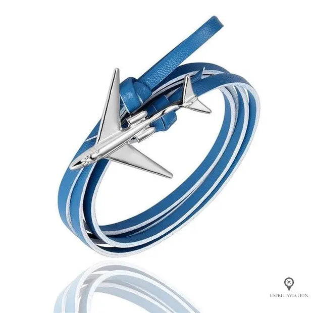 Bracelet Avion Homme Bleu Esprit-Aviation