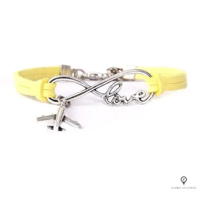 Bracelet Avion Inscription Love Esprit-Aviation