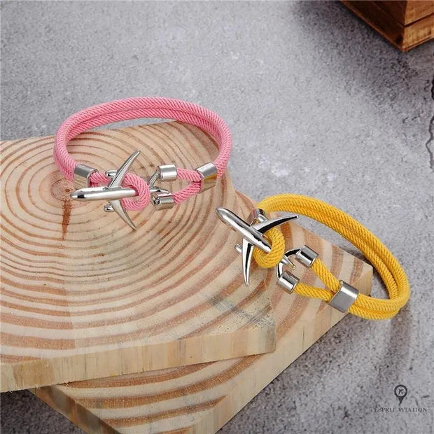 Bracelet Avion Rose Esprit-Aviation