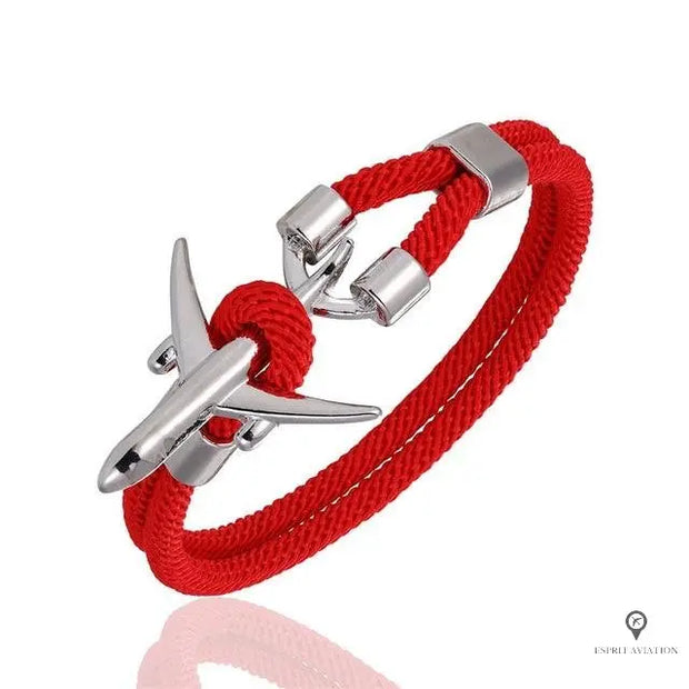Bracelet Avion Rouge Esprit-Aviation