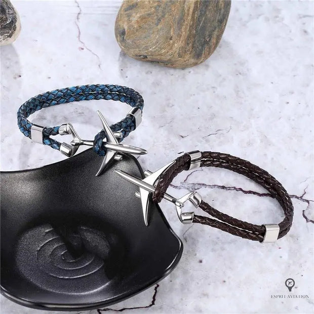 Bracelet Avion de Ligne Bleu Esprit-Aviation
