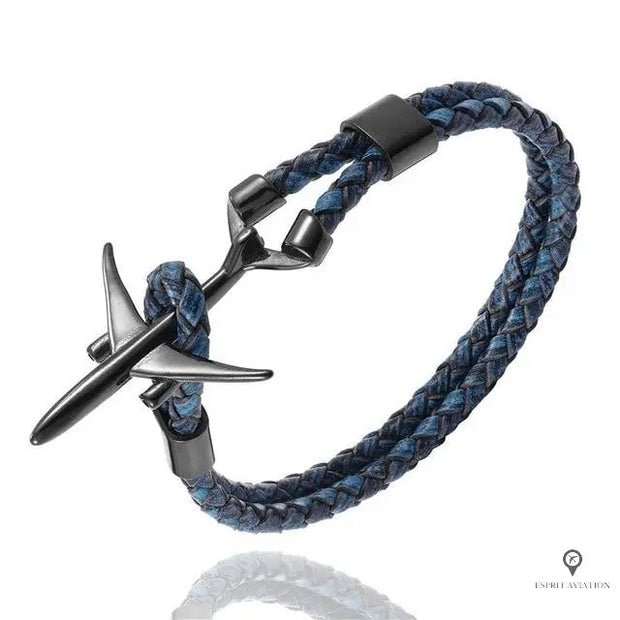 Bracelet Avion de Ligne Bleu Retro Esprit-Aviation