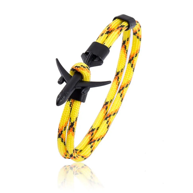 Bracelet Cordage Avion Fluo | Esprit-Aviation