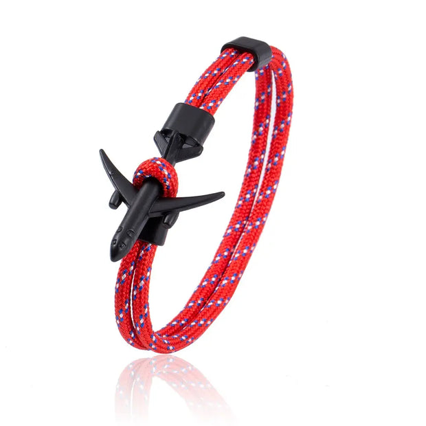 Bracelet Cordage Avion Fluo | Esprit-Aviation