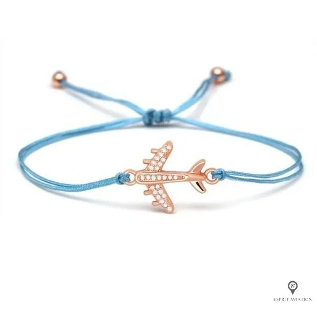 Bracelet Pilote Bleu Clair Esprit-Aviation