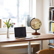 Carte de globe en bois vintage | Esprit-Aviation