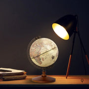 Carte de globe en bois vintage | Esprit-Aviation