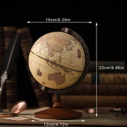 Carte de globe en bois vintage | Esprit-Aviation