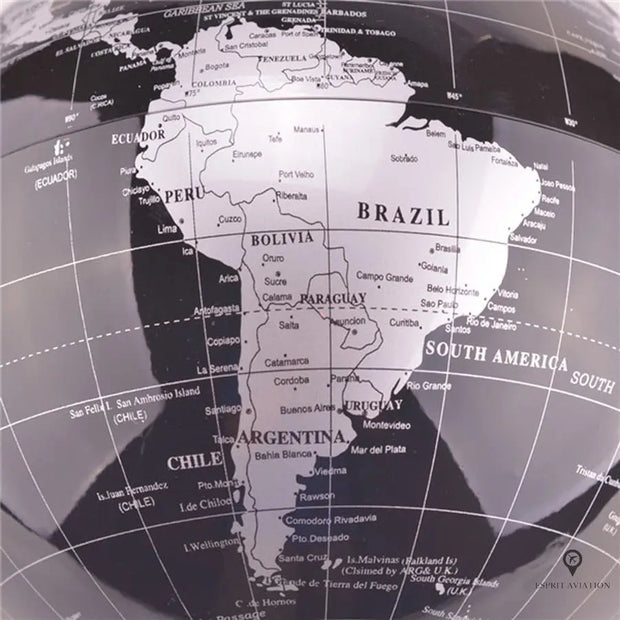 Carte du monde lumineuse à LED Esprit-Aviation