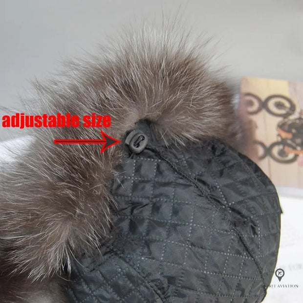 Chapka en cuir de mouton véritable | Esprit-Aviation