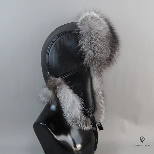 Chapka en cuir de mouton véritable | Esprit-Aviation
