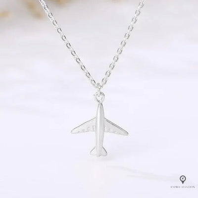 Collier Avion Vintage Argenté | Esprit-Aviation