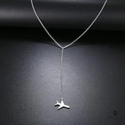 Collier Avion de Ligne Argenté | Esprit-Aviation