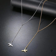 Collier Avion de Ligne Argenté | Esprit-Aviation