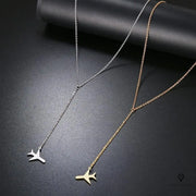 Collier Avion de Ligne Doré | Esprit-Aviation