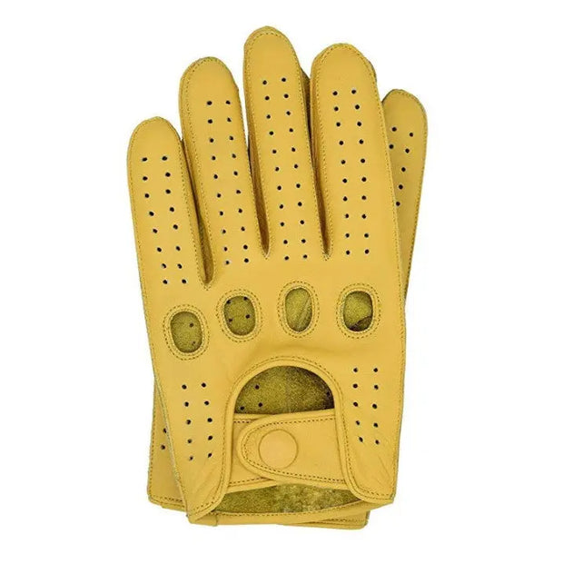 Gants Aviateur Cuir Jaune Citron | Esprit-Aviation