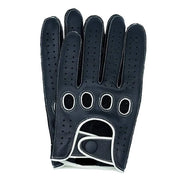 Gants Aviateur Cuir Noir et Blanc | Esprit-Aviation