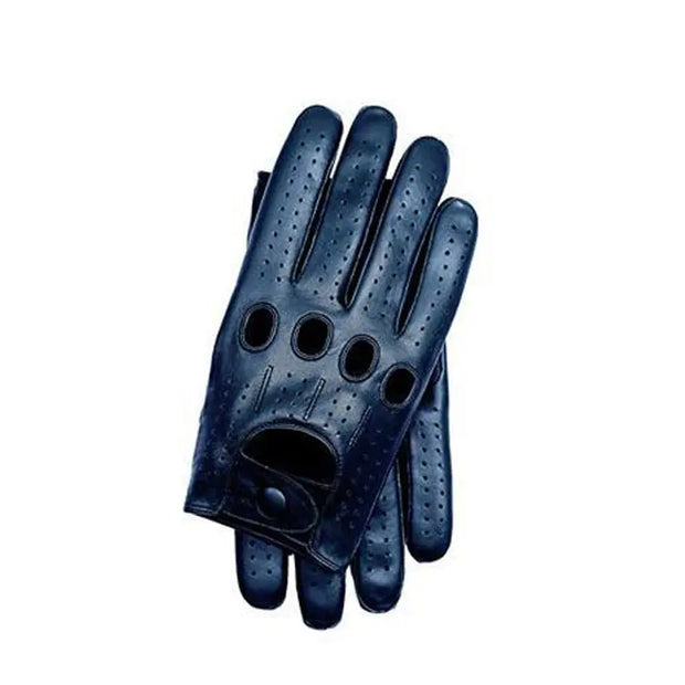 Gants Cuir Homme Hiver Bleu Nuit | Esprit-Aviation