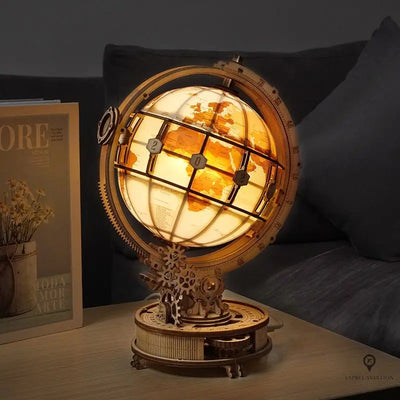 Globe Terrestre en bois à assembler | Esprit-Aviation
