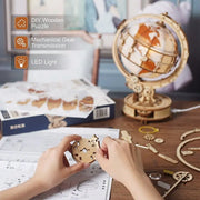 Globe Terrestre en bois à assembler | Esprit-Aviation