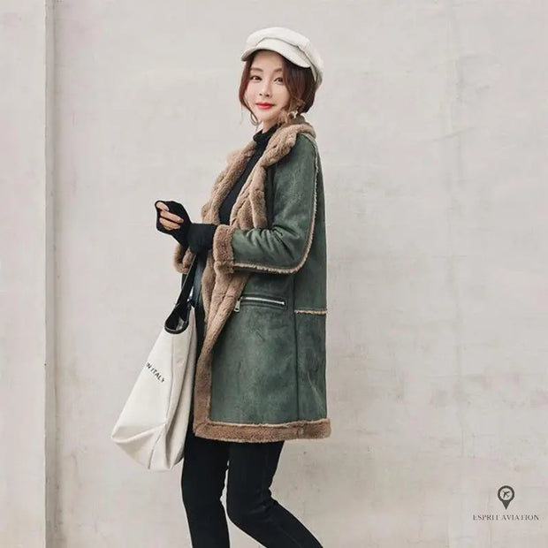 Manteau Aviateur Femme Vert | Esprit-Aviation