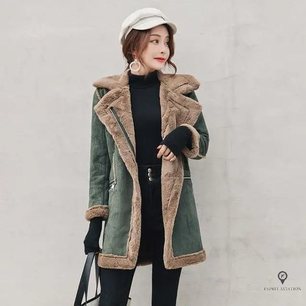 Manteau Aviateur Femme Vert | Esprit-Aviation