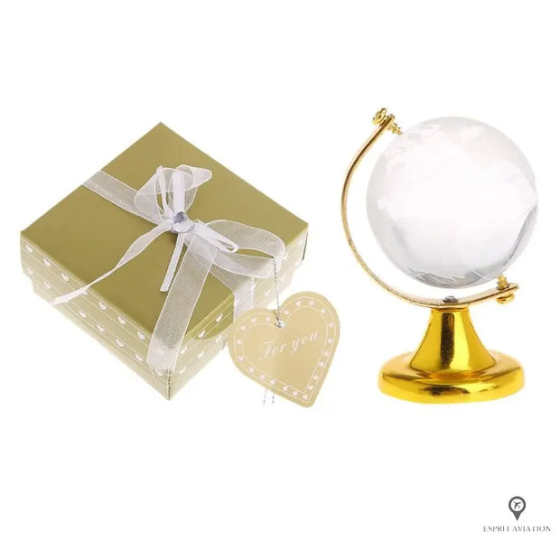Mini globe en Crystal | Esprit-Aviation