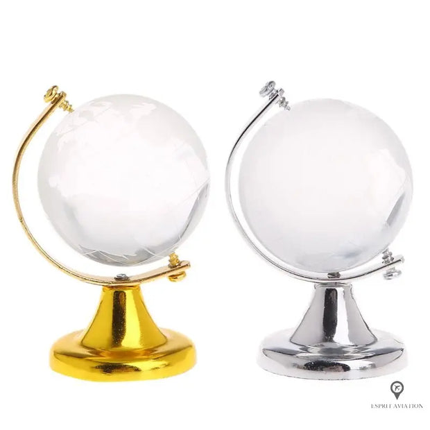 Mini globe en Crystal | Esprit-Aviation