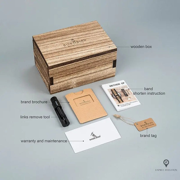 Montre Beluchi en Bois Esprit-Aviation