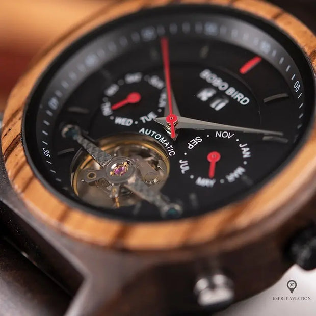 Montre Beluchi en Bois Esprit-Aviation