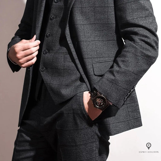 Montre Beluchi en Bois Esprit-Aviation