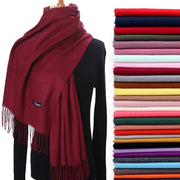 New Winter Solid Scarf Women Warm Cashmere Scarves Ladies Hijab Neck Long Shawl Wraps Foulard Female Head Pashmina Bandana 2022 Esprit-Aviation