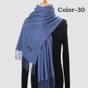 New Winter Solid Scarf Women Warm Cashmere Scarves Ladies Hijab Neck Long Shawl Wraps Foulard Female Head Pashmina Bandana 2022 Esprit-Aviation