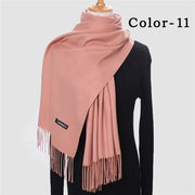 New Winter Solid Scarf Women Warm Cashmere Scarves Ladies Hijab Neck Long Shawl Wraps Foulard Female Head Pashmina Bandana 2022 Esprit-Aviation