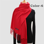 New Winter Solid Scarf Women Warm Cashmere Scarves Ladies Hijab Neck Long Shawl Wraps Foulard Female Head Pashmina Bandana 2022 Esprit-Aviation