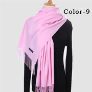 New Winter Solid Scarf Women Warm Cashmere Scarves Ladies Hijab Neck Long Shawl Wraps Foulard Female Head Pashmina Bandana 2022 Esprit-Aviation